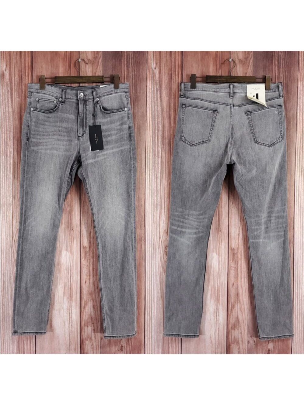 NWT Rag & Bone Mens Size 34X32 Fit 1 Skinny Aero Stretch Jeans Greysail $225